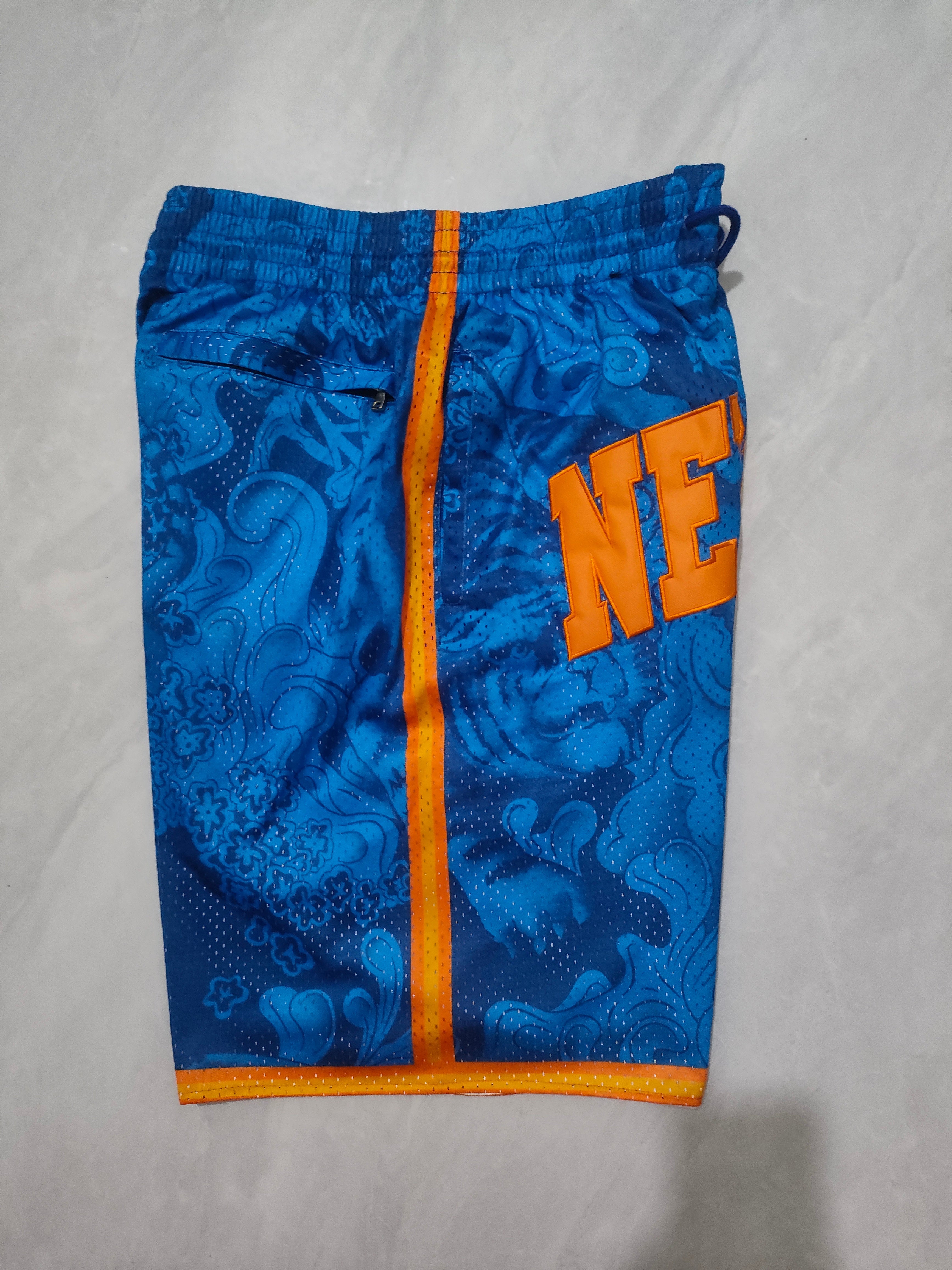 New York Knicks Blue Tiger Year Limited Edition Pocket Shorts