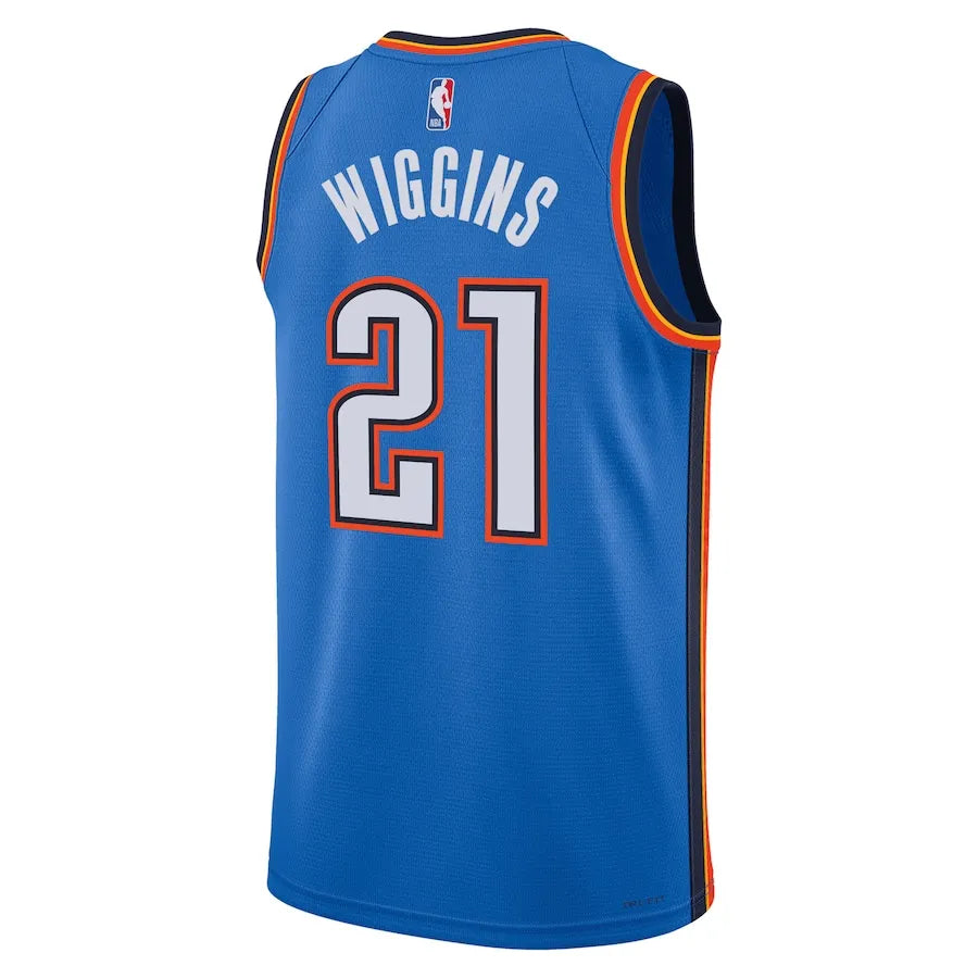 Youth Unisex Oklahoma City Thunder Aaron Wiggins Nike Blue Swingman Player Jersey - Icon Edition