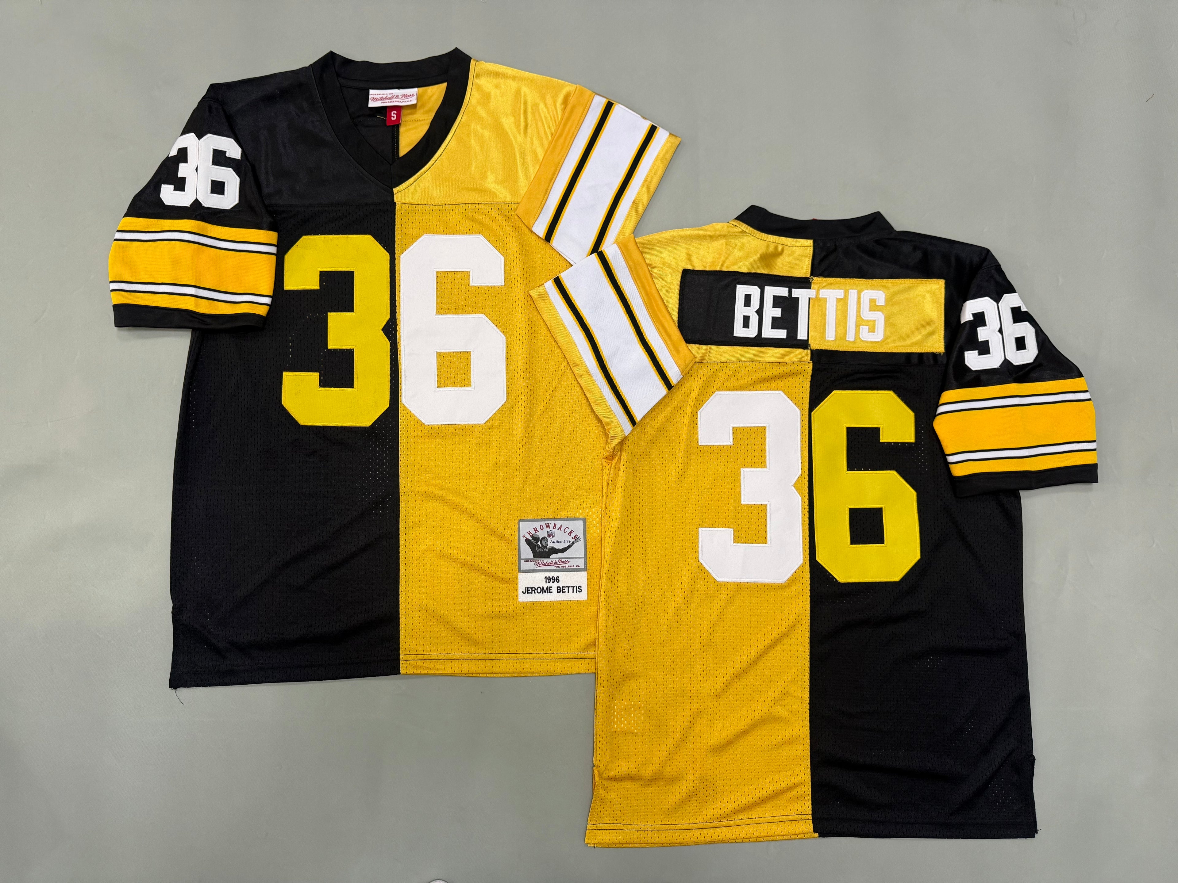 Mens Jerome Bettis#36 Pittsburgh Steelers Vintage Throwback Jersey