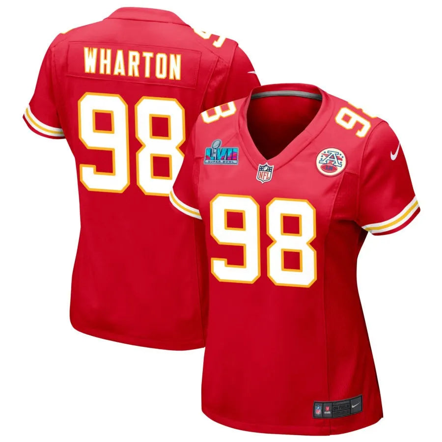 Tershawn Wharton Kansas City Chiefs Women's Super Bowl LVII Game Jersey - Red