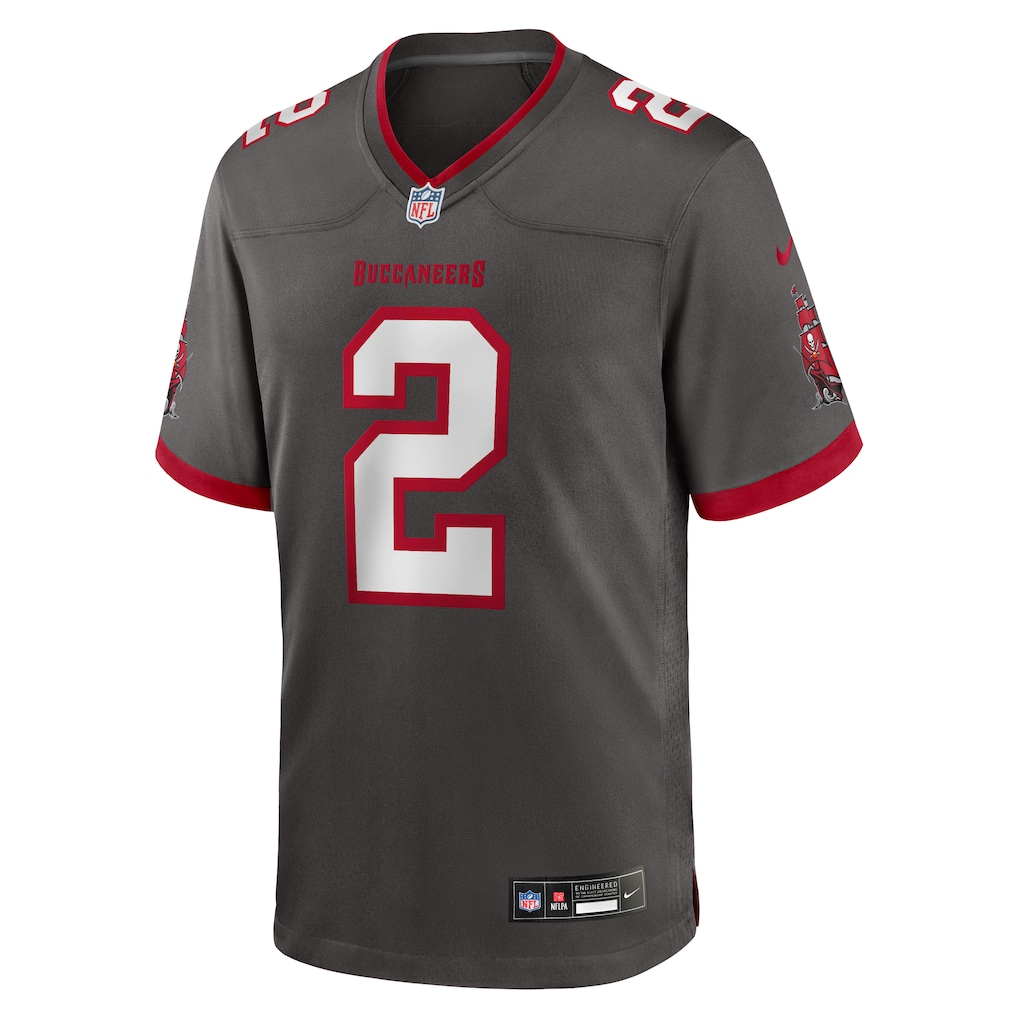 Men's Nike Emeka Egbuka Pewter Tampa Bay Buccaneers Alternate Game Player Jersey