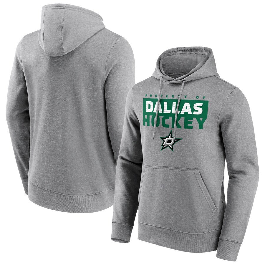 Men's Dallas Stars  Branded Gain Ground Hoodie - Sports Grey