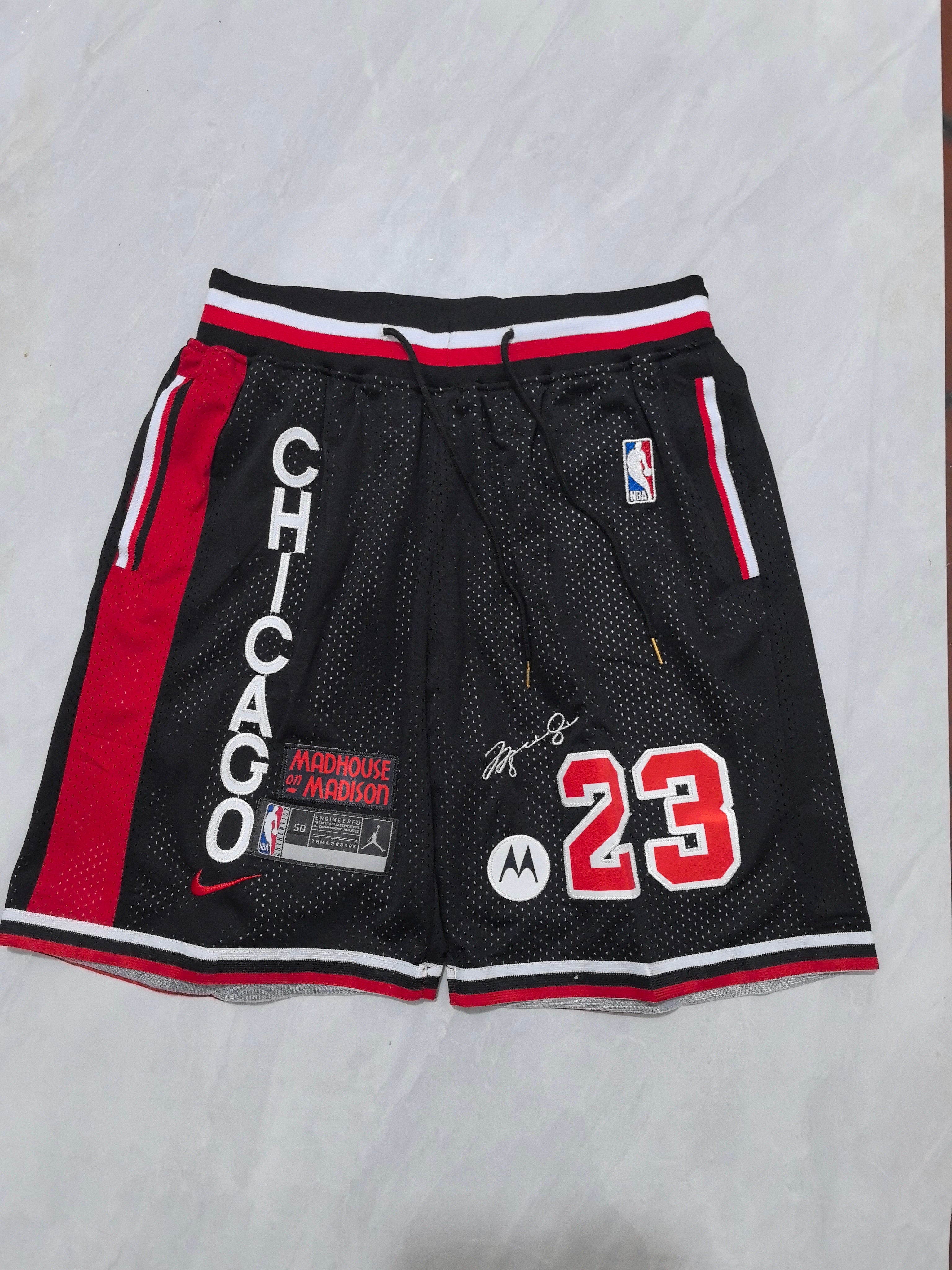 Chicago Bulls Black Retro Pocket Shorts #23