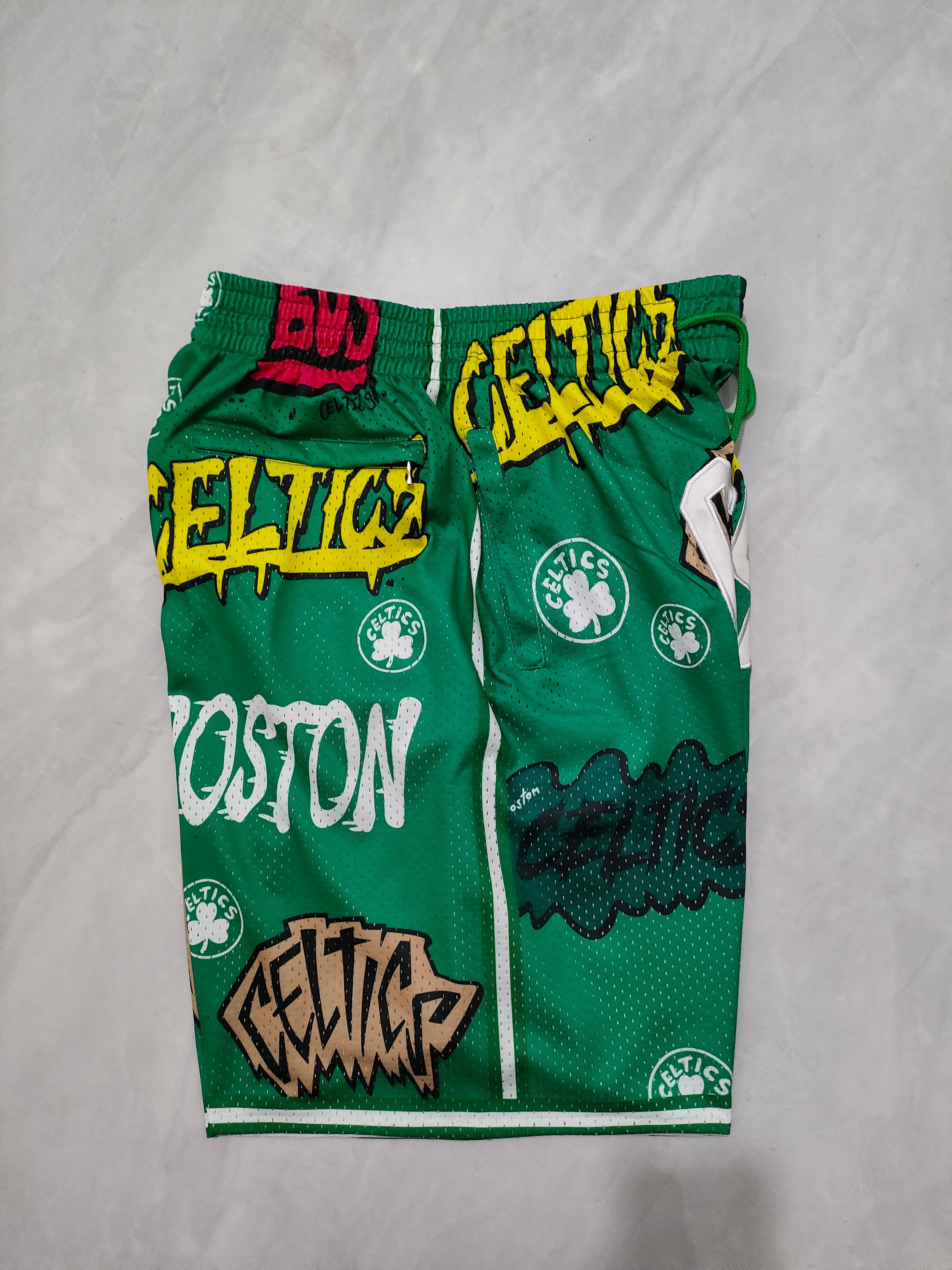Boston Celtics Green Graffiti Pocket Shorts