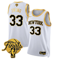 Patrick Ewing #33 New York Knicks 2026 Finals Swingman White Gold Jersey - All Stitched