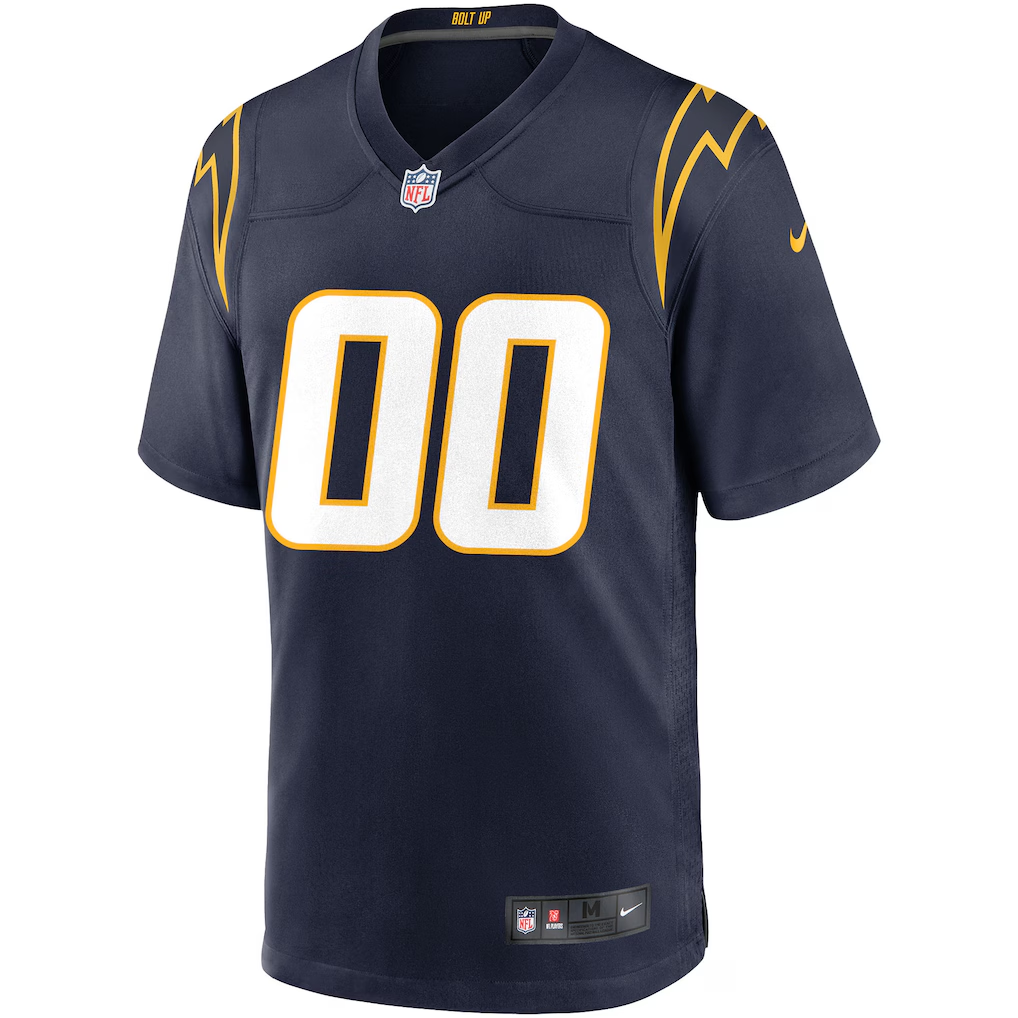 Custom Los Angeles Chargers Navy Game Jersey