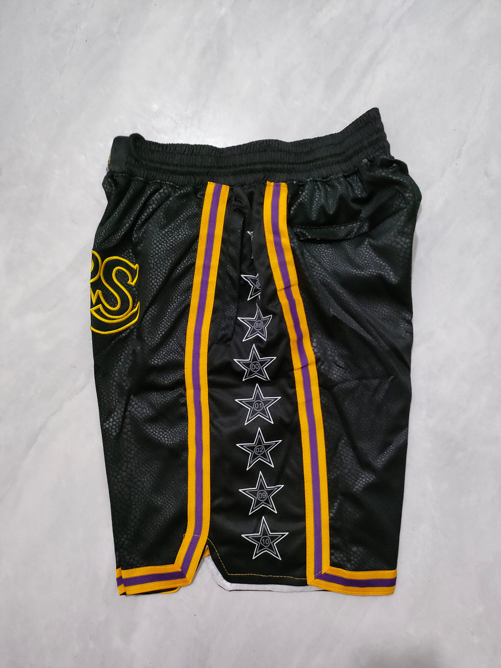Los Angeles Lakers Black Snakeskin Pocket Shorts