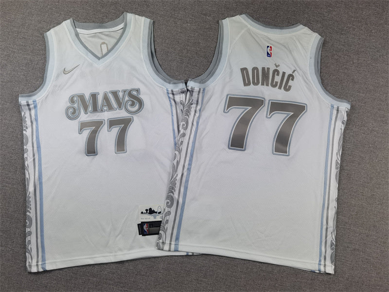 Youth Luka Dončić Dallas Mavericks #77 City Edition Embroidered  Jersey