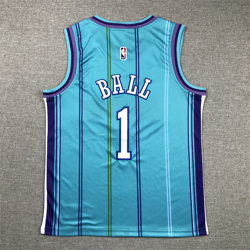Youth LaMelo Ball Charlotte Hornets #1 Embroidered Jersey