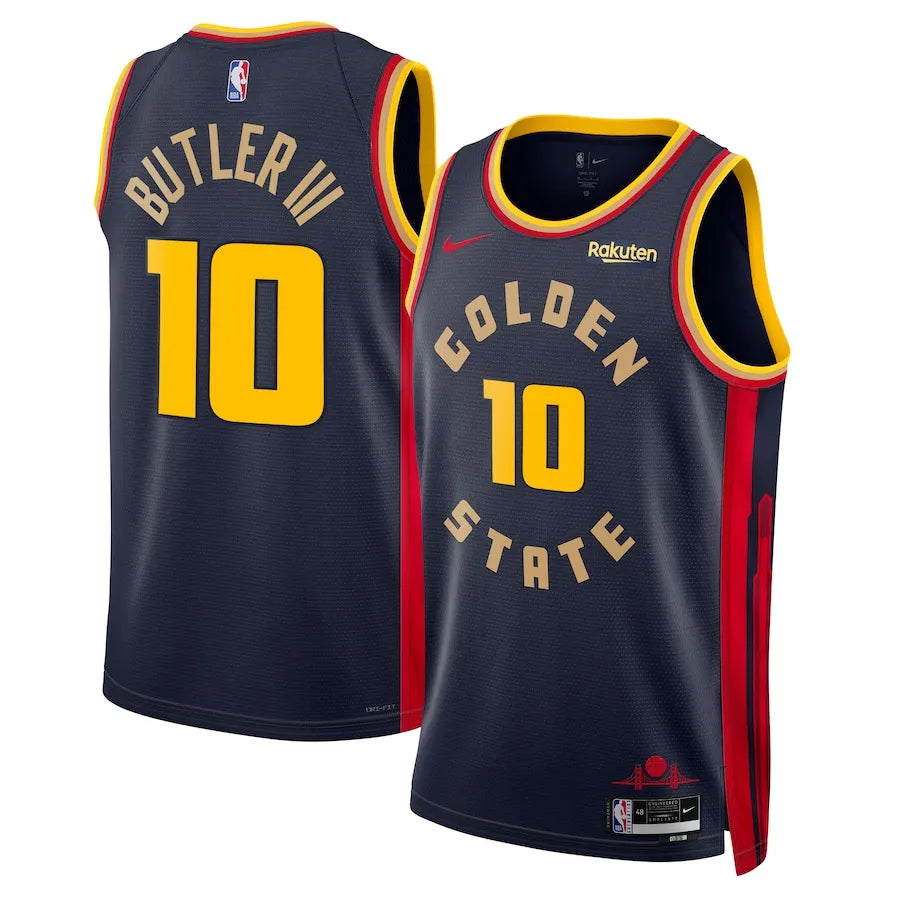 Unisex Jimmy Butler III Navy Golden State Warriors Badged Swingman Jersey - City Edition