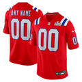 Custom New England Patriots Red Super Bowl LX Patch Game Jersey