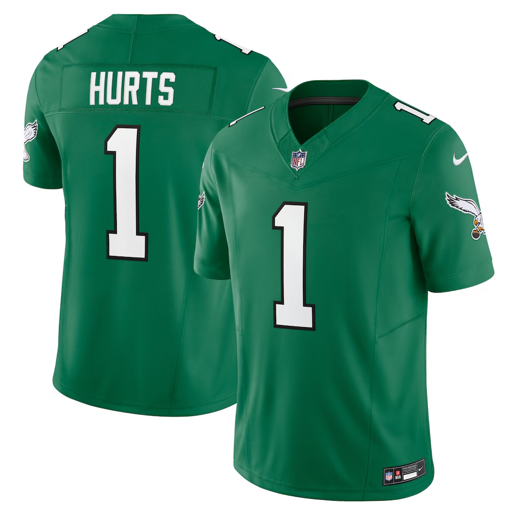 Jalen Hurts #1 Philadelphia Eagles Kelly Green Vapor F.U.S.E. Limited Jersey