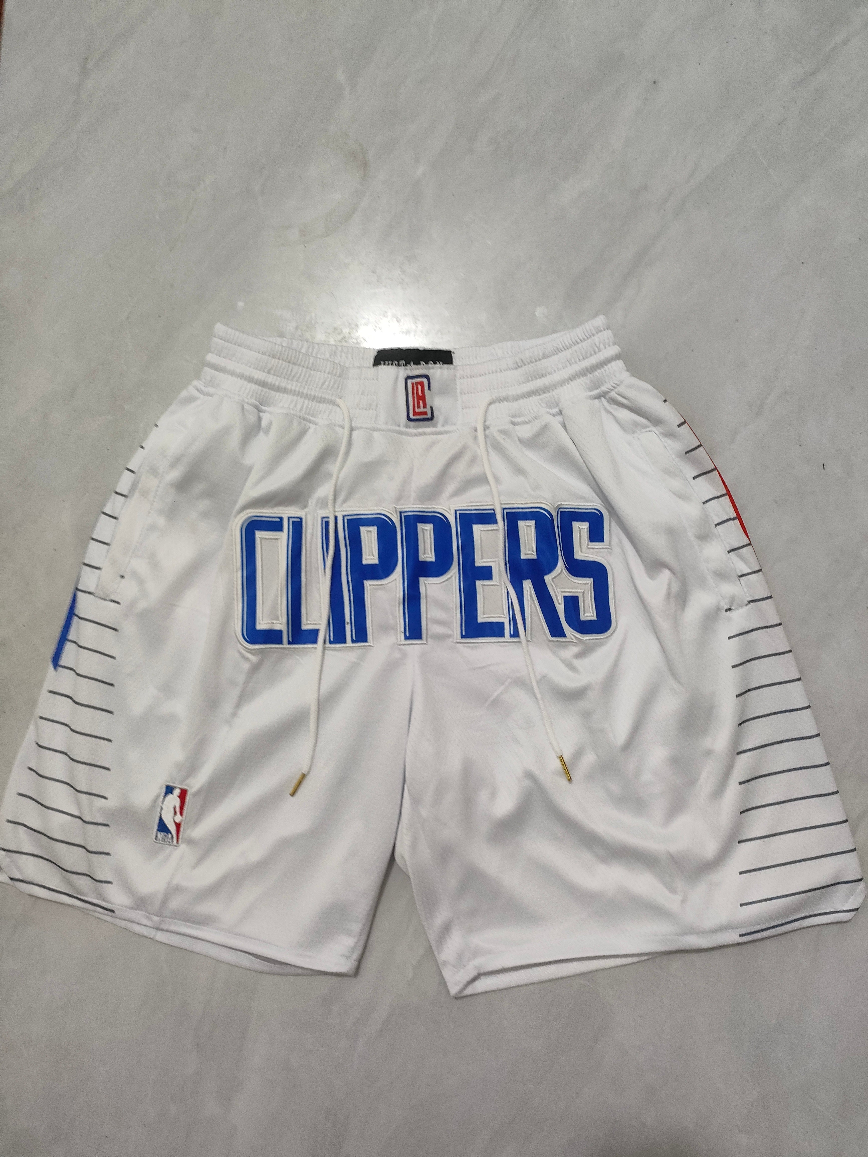 Los Angeles Clippers White Regular Edition Pocket Shorts