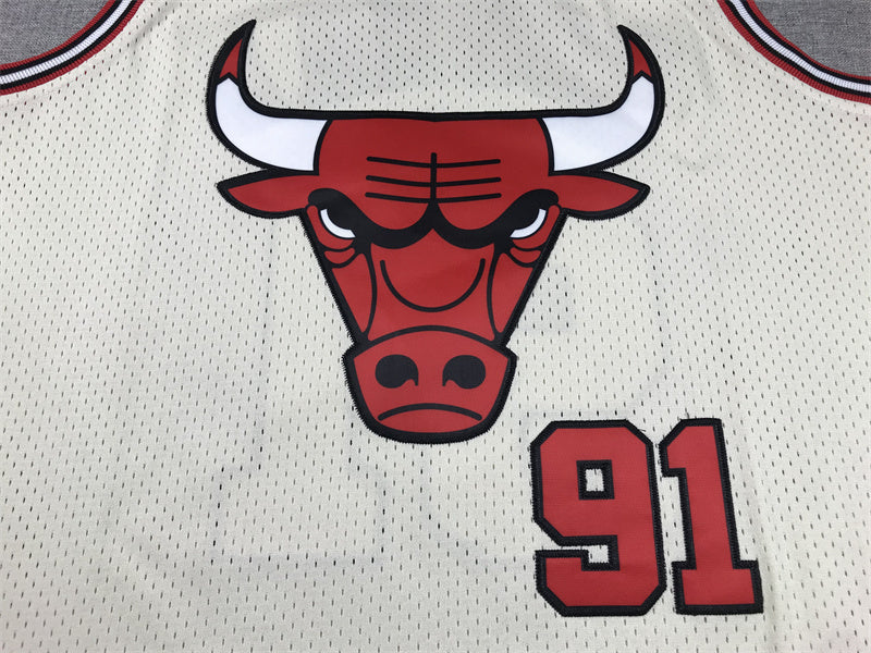 Chicago Bulls Dennis Rodman #91 Throwback-Embroidered Jersey