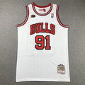 Chicago Bulls Dennis Rodman #91 1997-98 Finals Edition Throwback — Embroidered Jersey