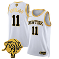 Jalen Brunson #11 New York Knicks 2026 Finals Swingman White Gold Jersey - All Stitched