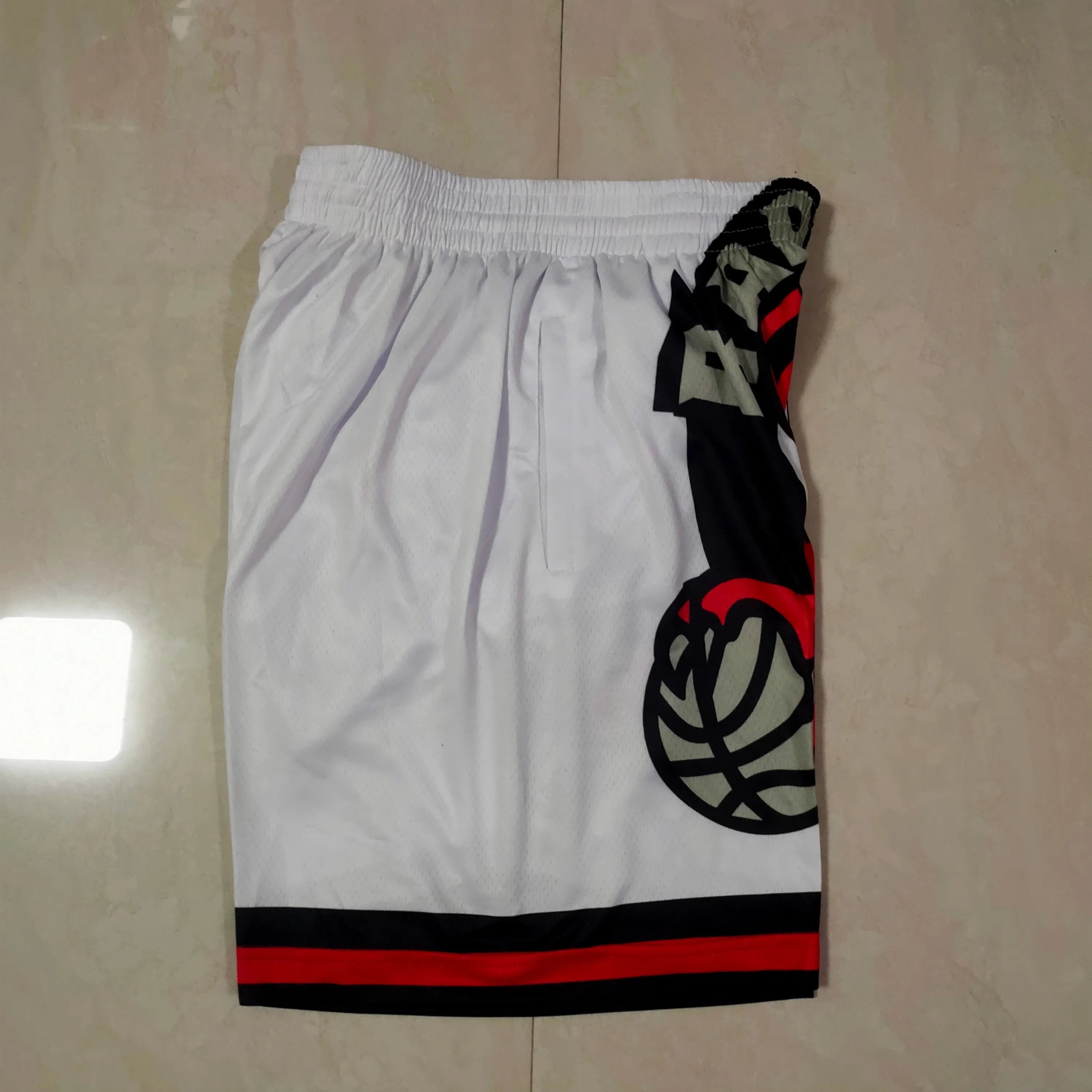 Toronto Raptors white mitchell&ness pocket pants