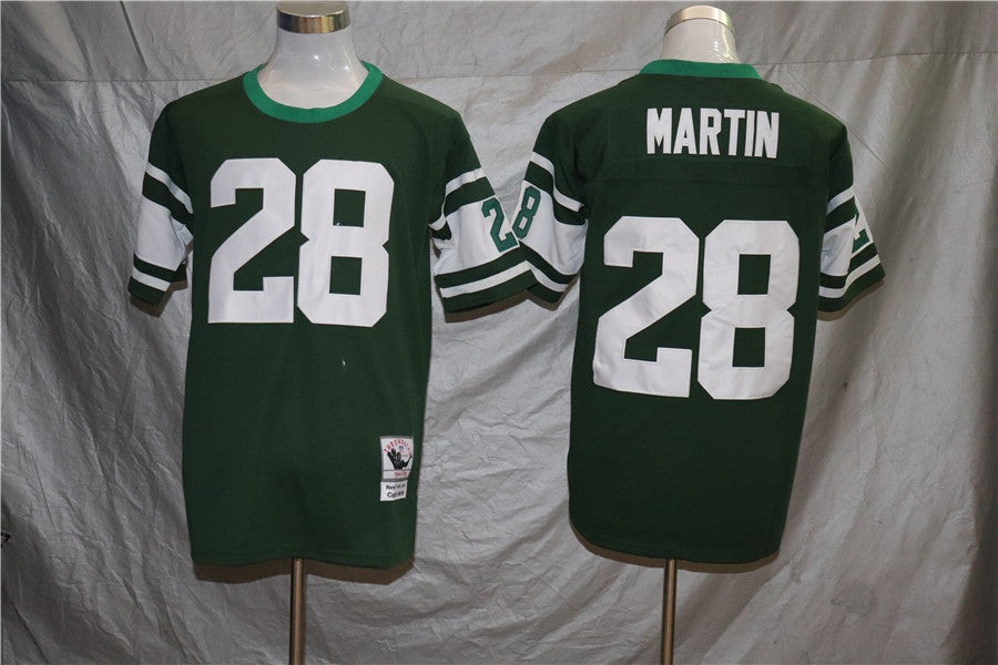 New York Jets Green  Vintage #28 MARTIN Jersey