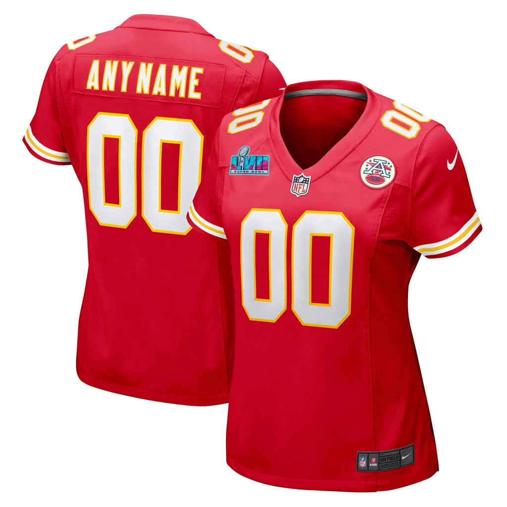 Kansas City Chiefs Women's Super Bowl LVII Game Custom Jersey - Red