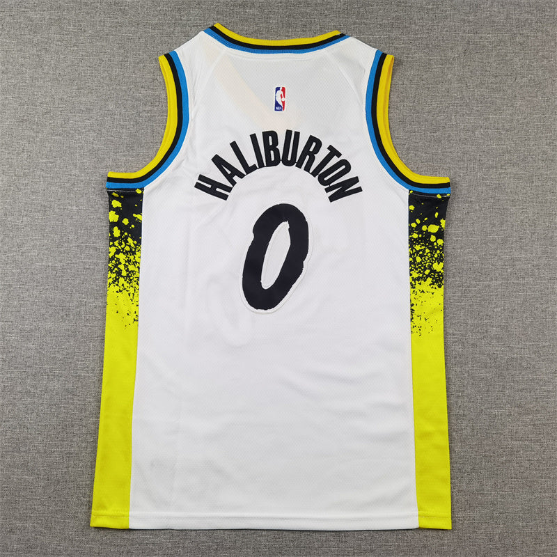 Youth Tyrese Haliburton Indiana Pacers #0 City Edition Embroidered  Jersey