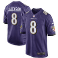 Lamar Jackson Baltimore Ravens Game Player Jersey - Purple Jersey