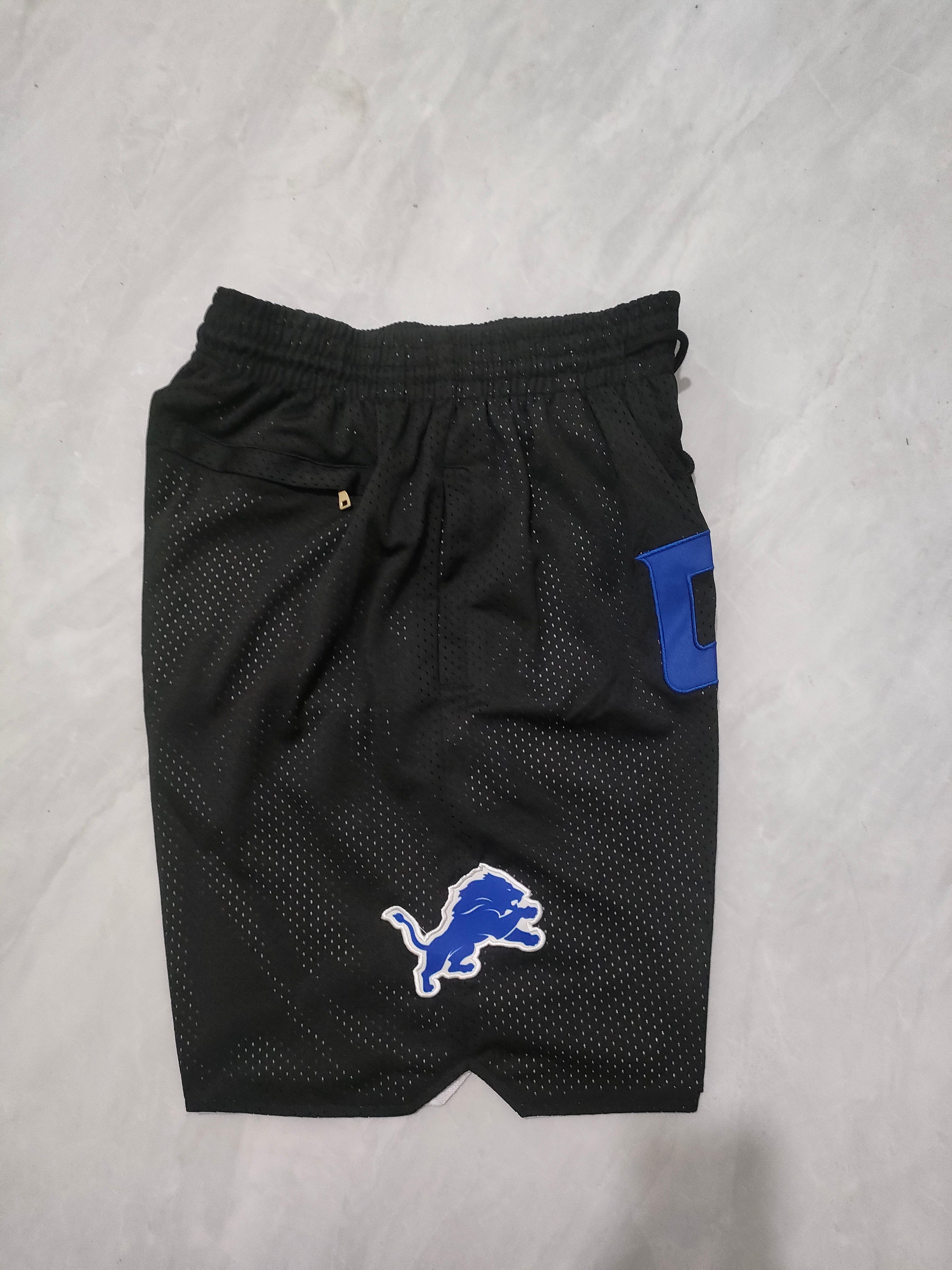 Detroit Lions Black Pocket Shorts