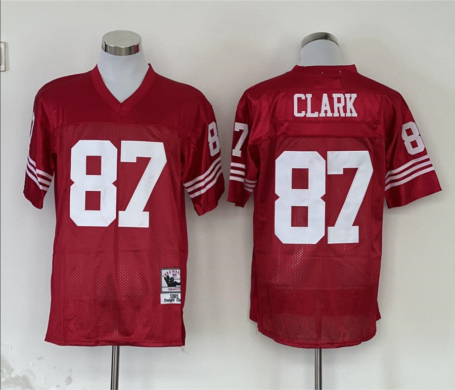 San Francisco 49ers Red  Vintage#87 CLARK  Jersey