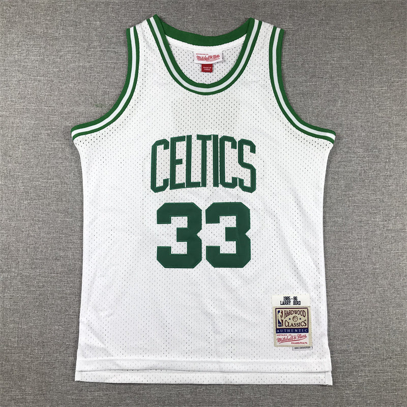 Youth Larry Bird Boston Celtics #33 Embroidered Jersey