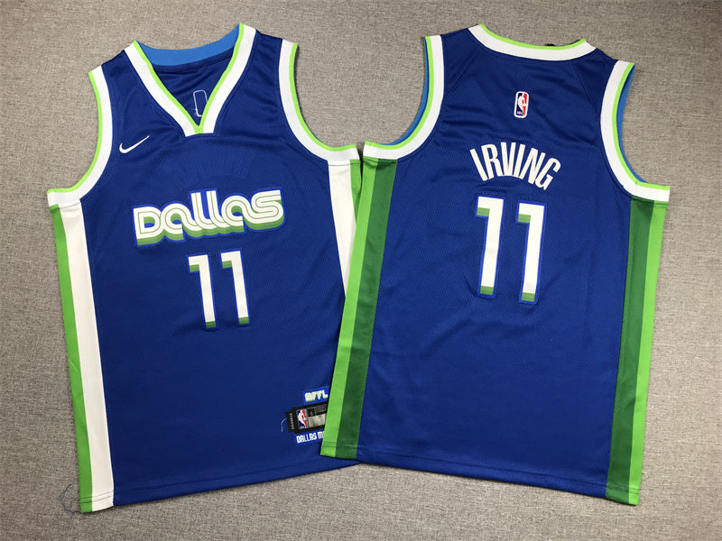 Youth Kyrie Irving Dallas Mavericks #11 City Edition Embroidered  Jersey