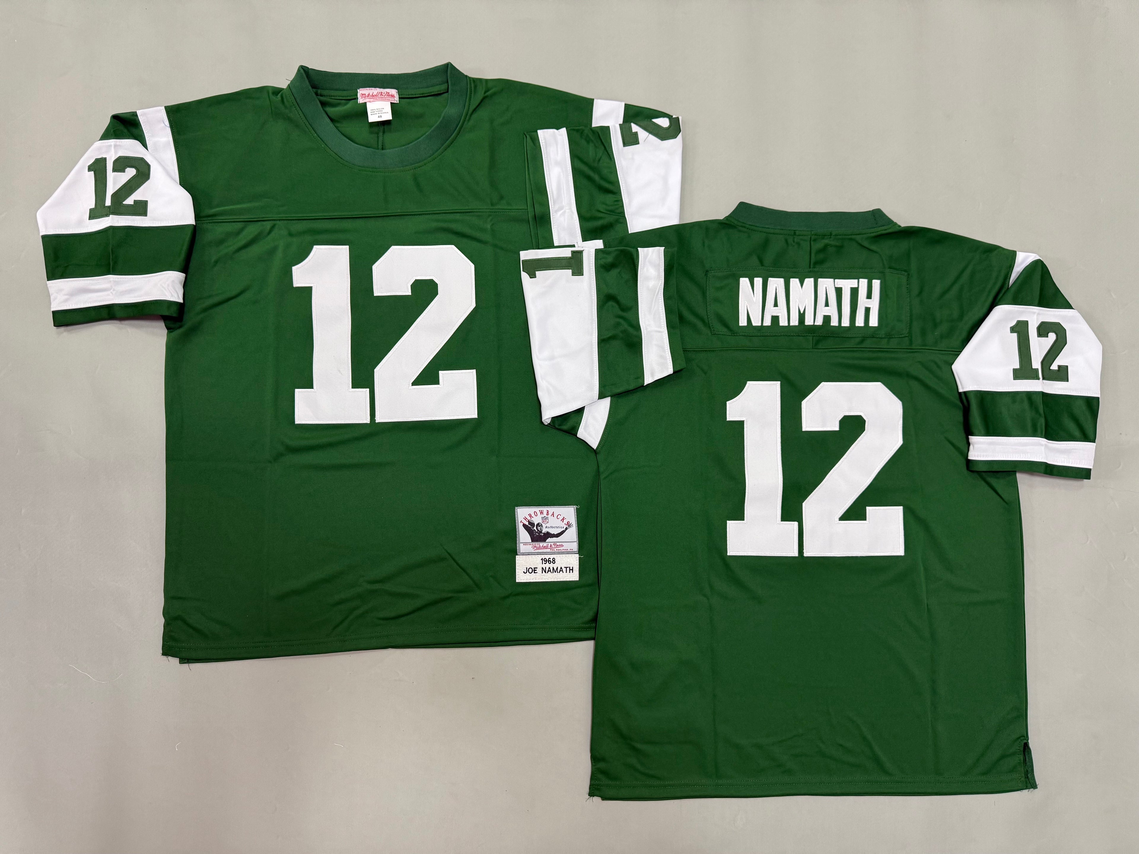 Mens Joe Namath#12 New York Jets Vintage Throwback Jersey