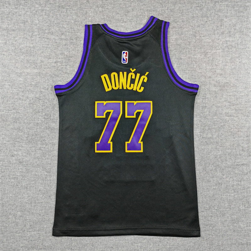 Youth Luka Dončić Los Angeles Lakers #77 City Edition Embroidered  Jersey