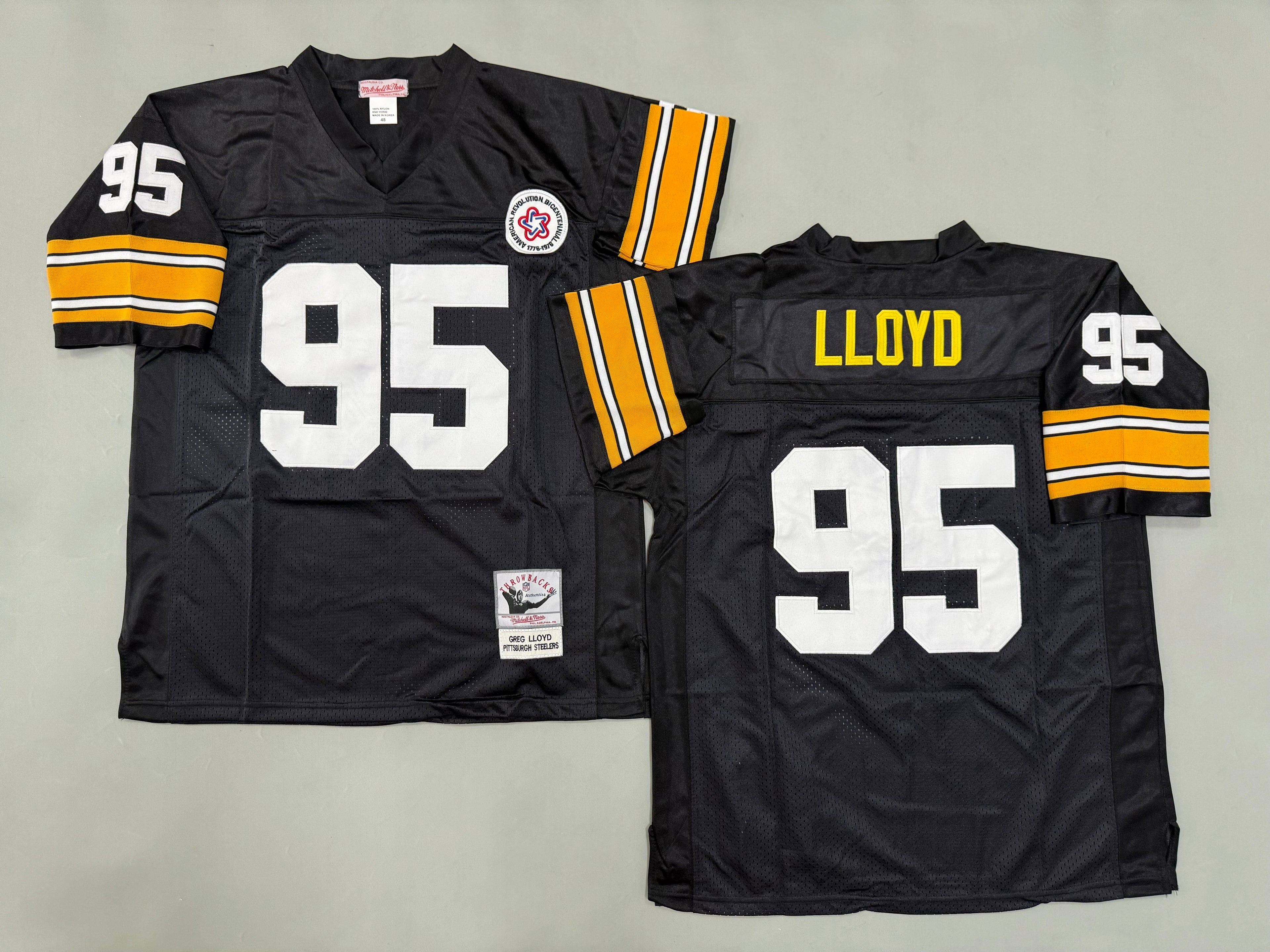 Mens Greg Lloyd#95 black Pittsburgh Steelers Vintage Throwback Jersey