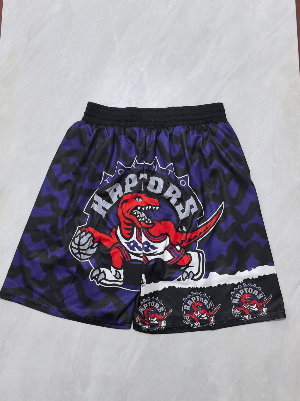 Toronto Raptors purple heat transfer pocket shorts