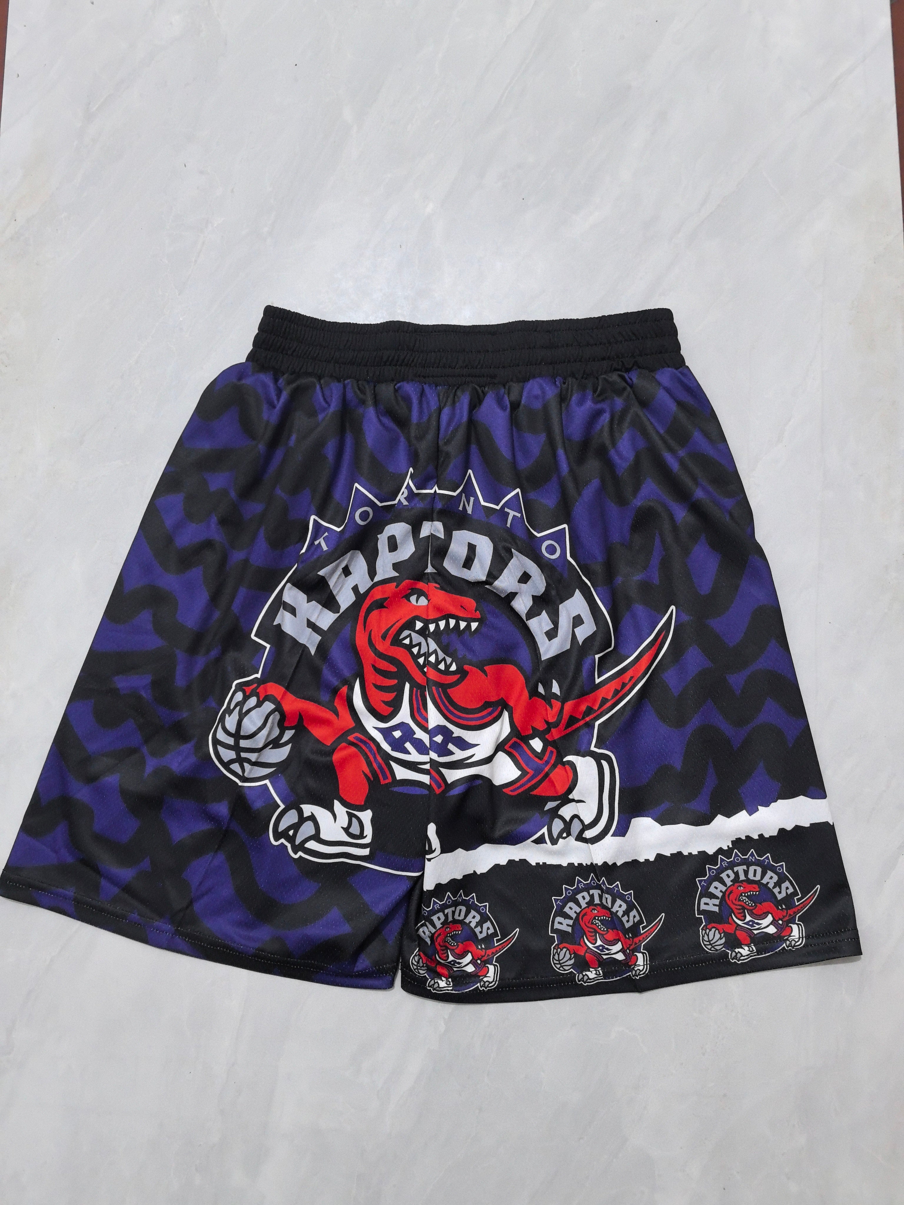Toronto Raptors purple heat transfer pocket shorts