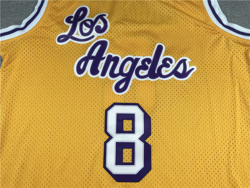 Kobe Bryant #8 Los Angeles Lakers 1996-97 Throwback Embroidered Jersey