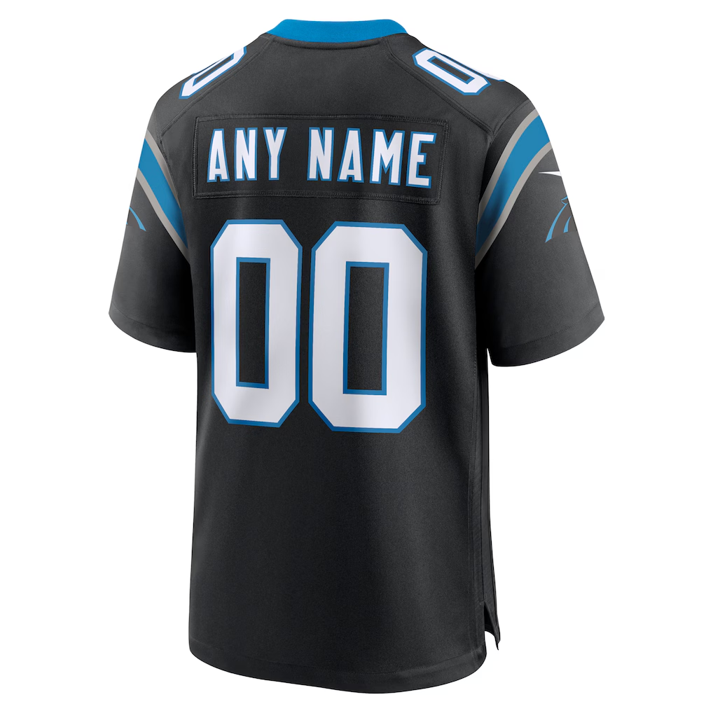 Custom Carolina Panthers Black Game Jersey