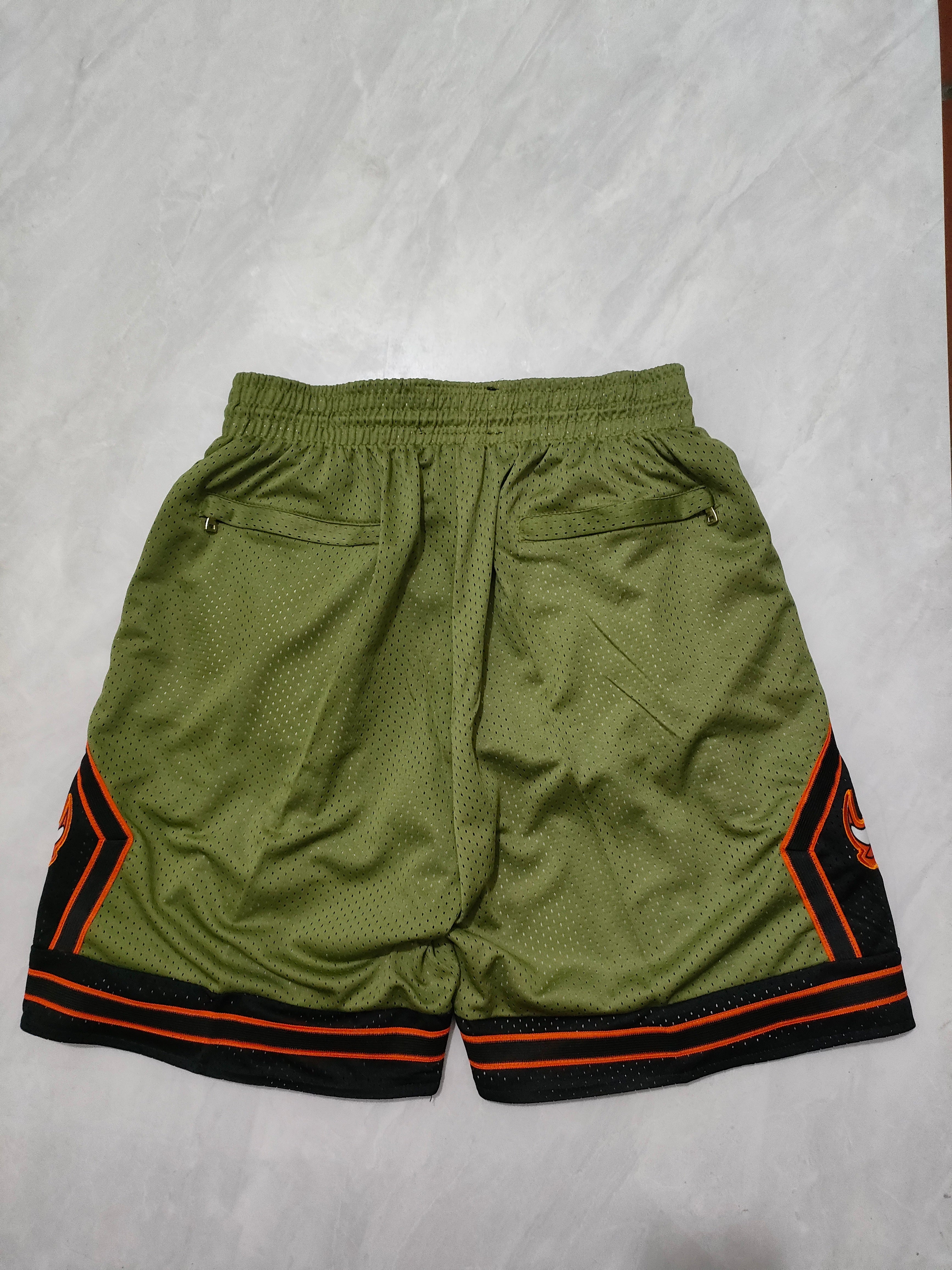 Chicago Bulls Army Green Pocket Shorts