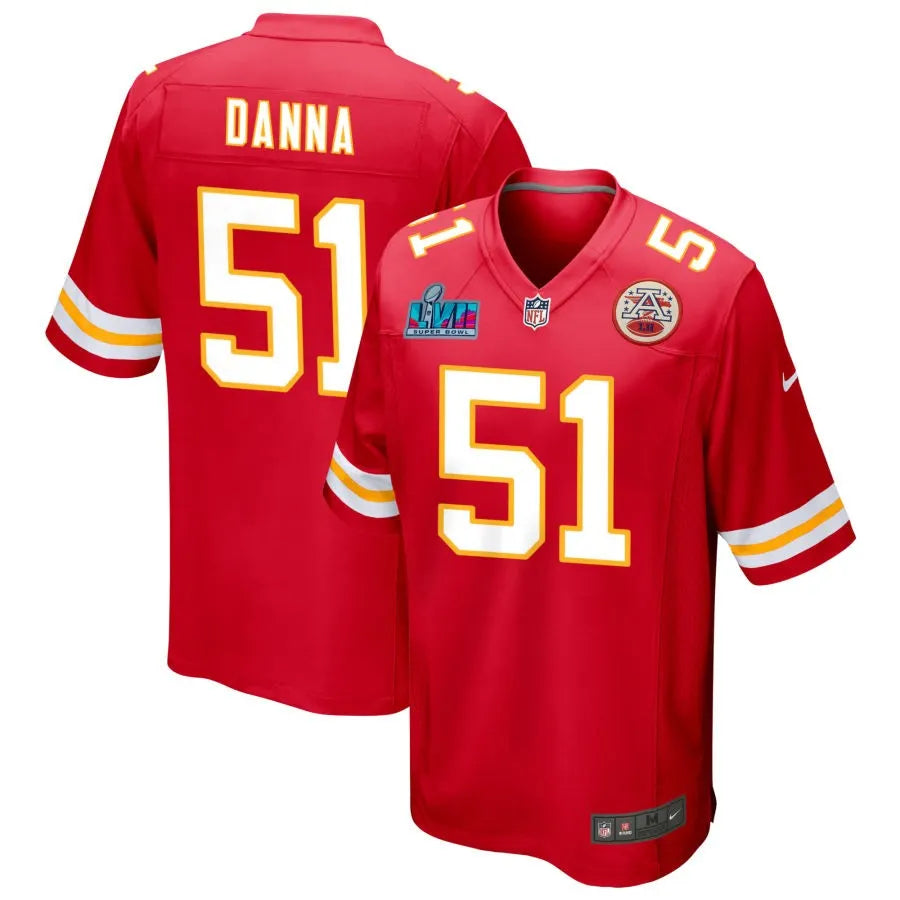 Mike Danna Kansas City Chiefs Super Bowl LVII Game Jersey - Red