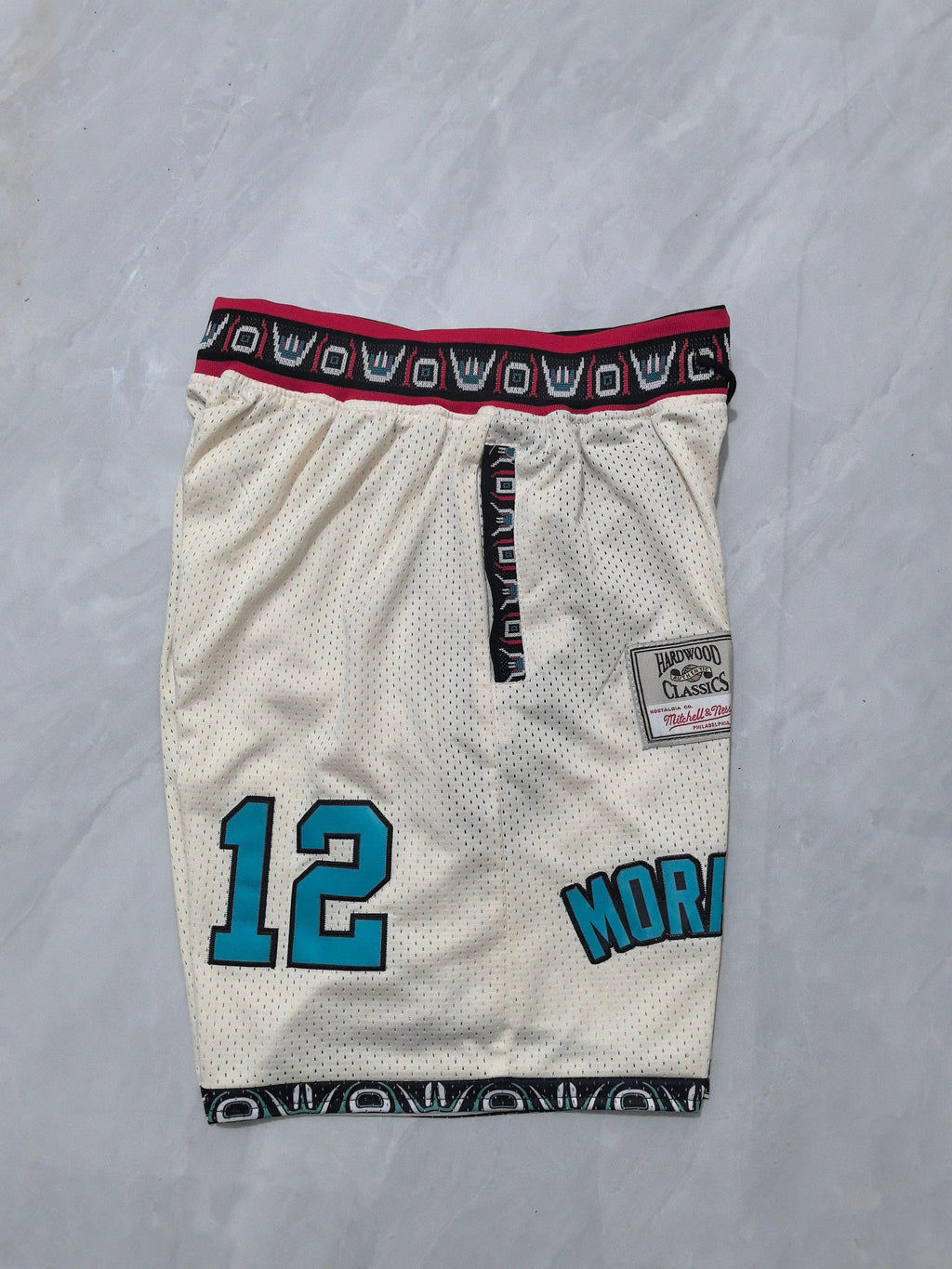 Memphis Grizzlies off-white retro pocket shorts