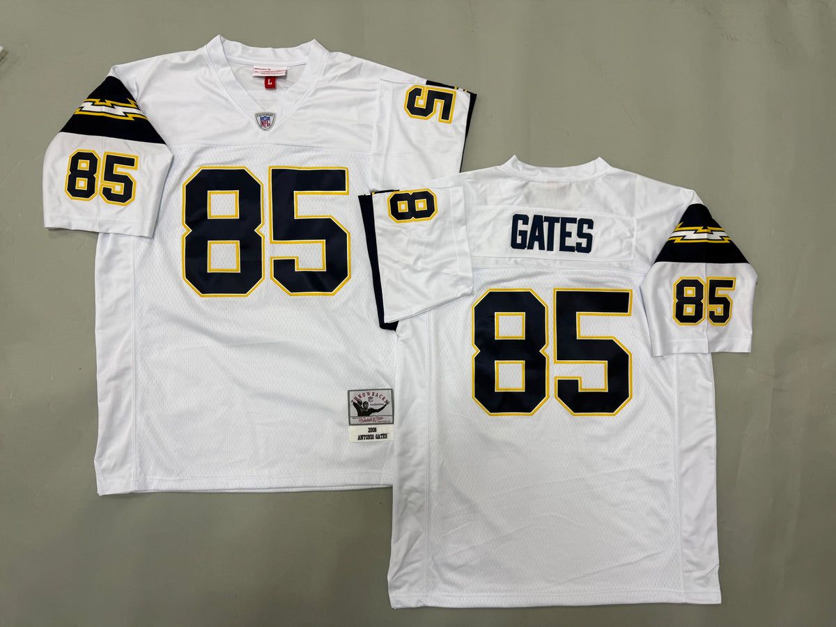Mens Antonio Gates#85 white‌  San Diego Chargers Vintage Throwback Jersey