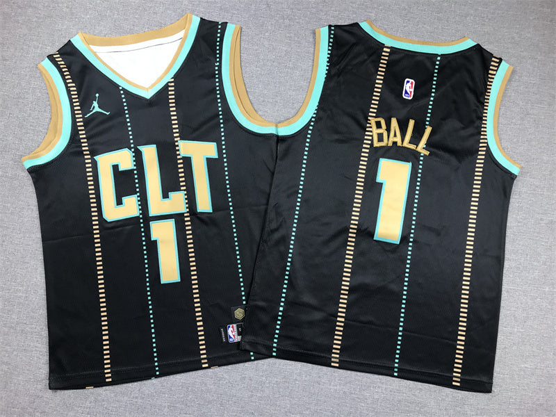 Youth LaMelo Ball Charlotte Hornets #1 Embroidered Jersey