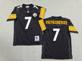 Mens Ben Roethlisberger#7 black Pittsburgh Steelers Vintage Throwback Jersey