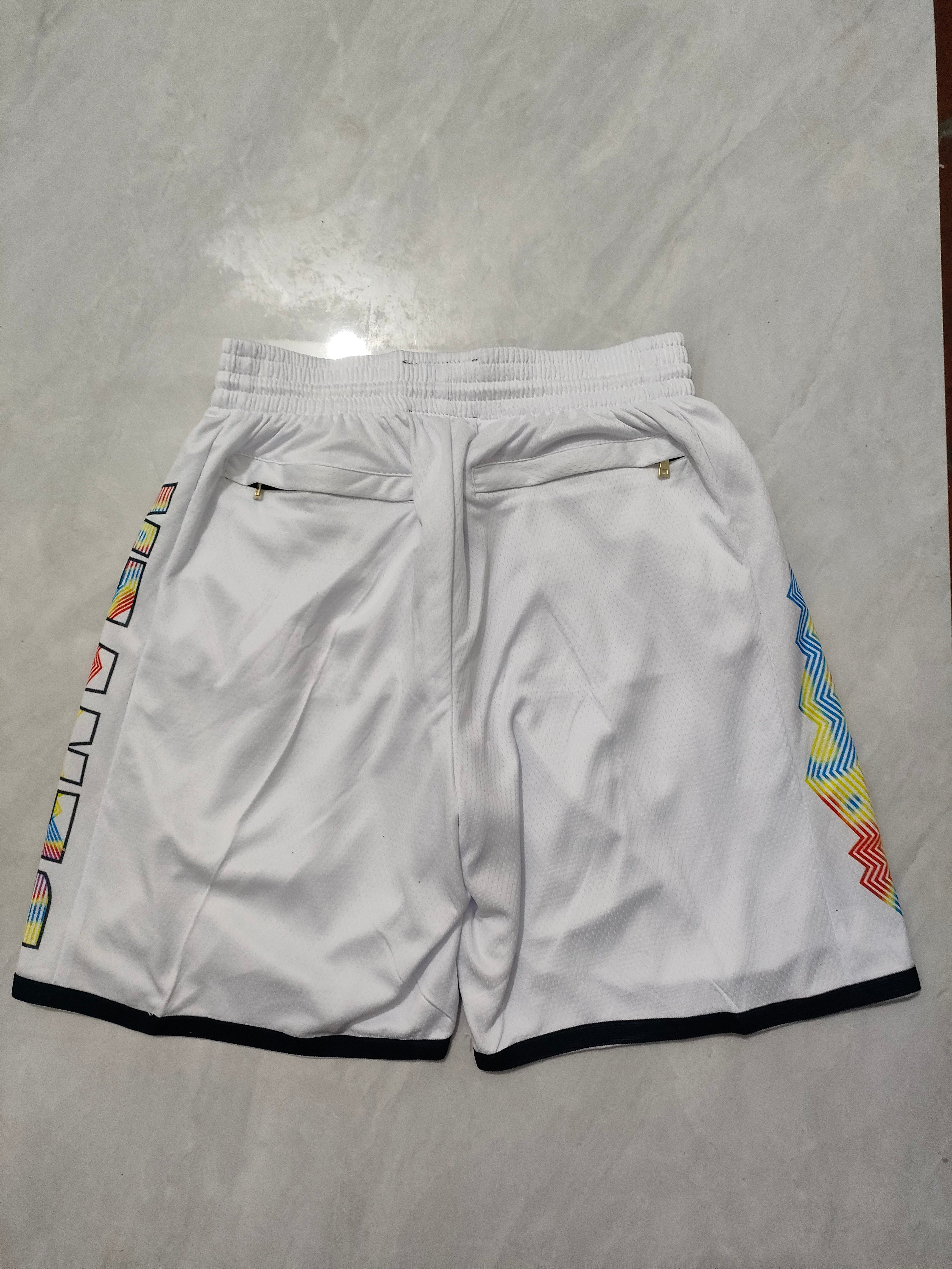 Denver Nuggets 2025 White City Edition Pocket Shorts