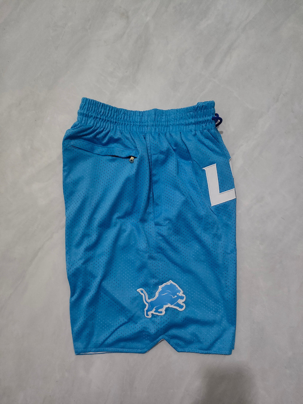 Detroit Lions Blue Pocketed Shorts