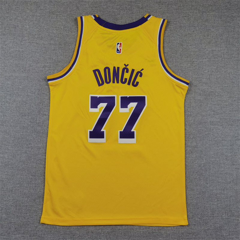 Youth Luka Dončić Los Angeles Lakers #77 Embroidered  Jersey