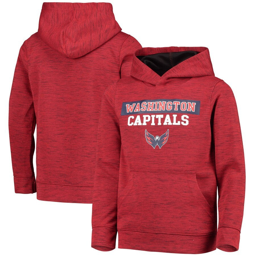 Men's Red Washington Capitals Logo Scuba Pullover Hoodie