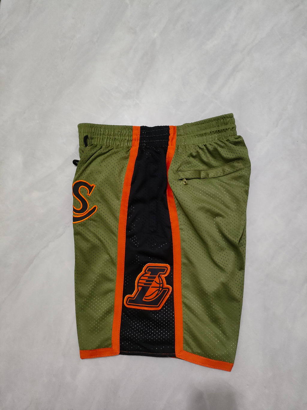 Los Angeles Lakers Army Green Pocket Shorts