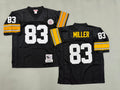 Mens Heath Miller#83 black Pittsburgh Steelers Vintage Throwback Jersey