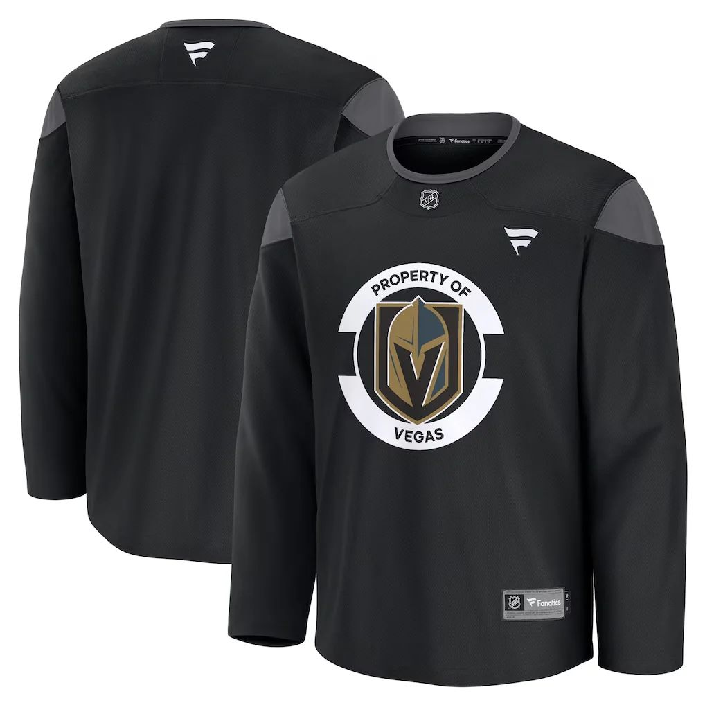 Men's Vegas Golden Knights Black Practice Blank Jersey