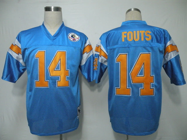 Los Angeles Chargers  Blue Vintage #14  FOUTS Jersey